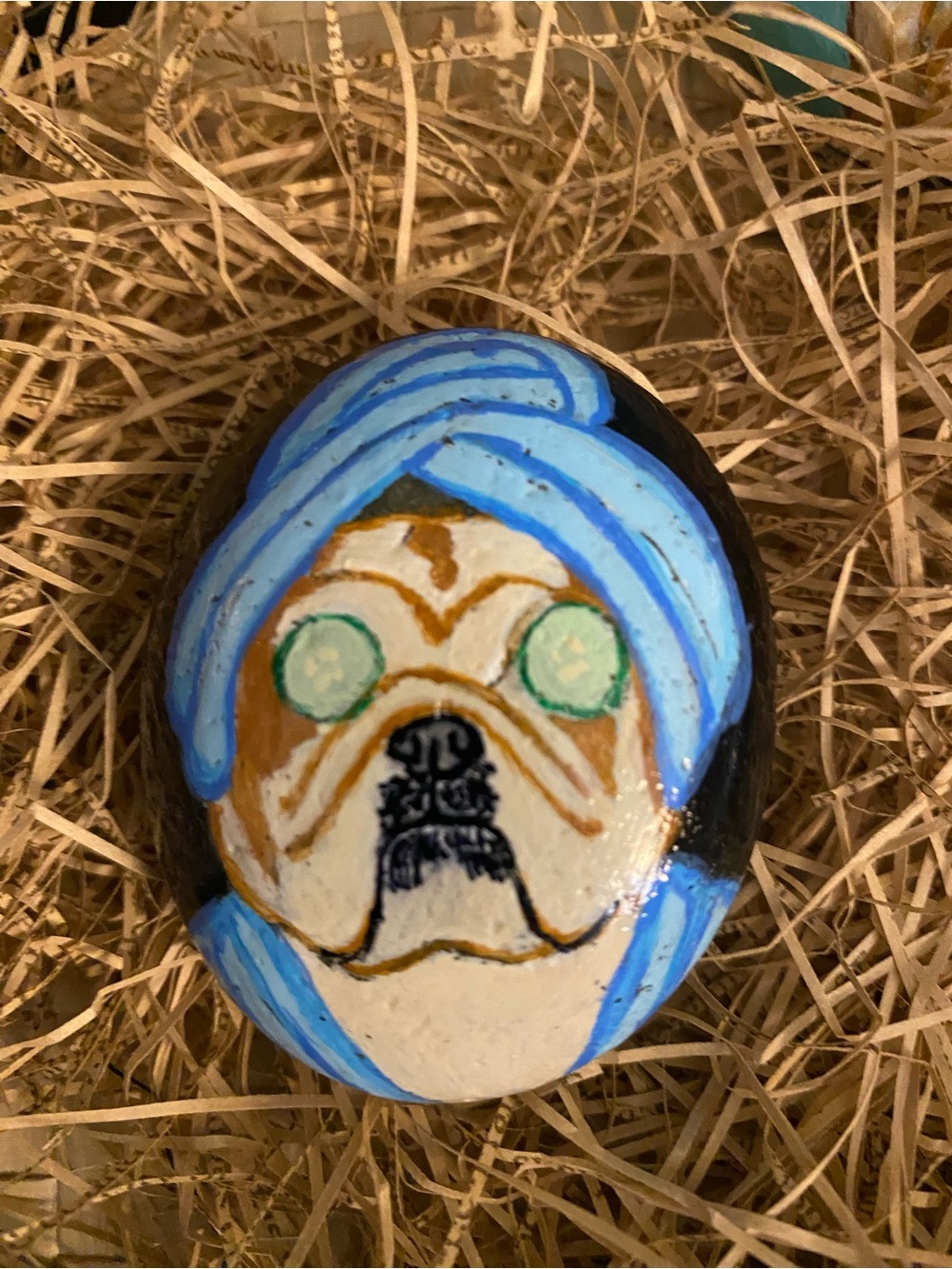 Hand-Painted Bulldog at Spa Rock Art - Picture 1 of 2